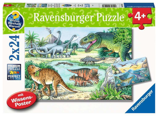 Jigsaw 2 x 24pc - Ravensburger - Dinosaurs at Play