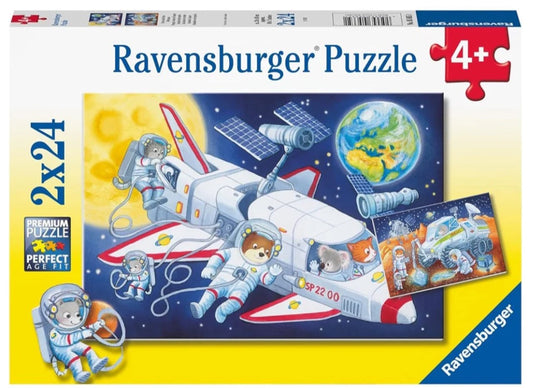 Jigsaw 2 x 24pc - Ravensburger - Animals in Space