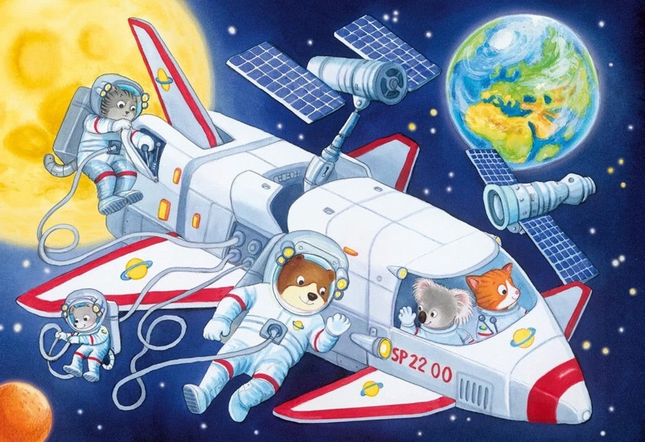 Jigsaw 2 x 24pc - Ravensburger - Animals in Space