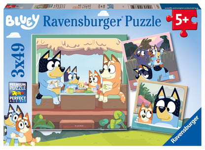 Jigsaw 3 x 49pc - Ravenburger - Bluey's Adventures!