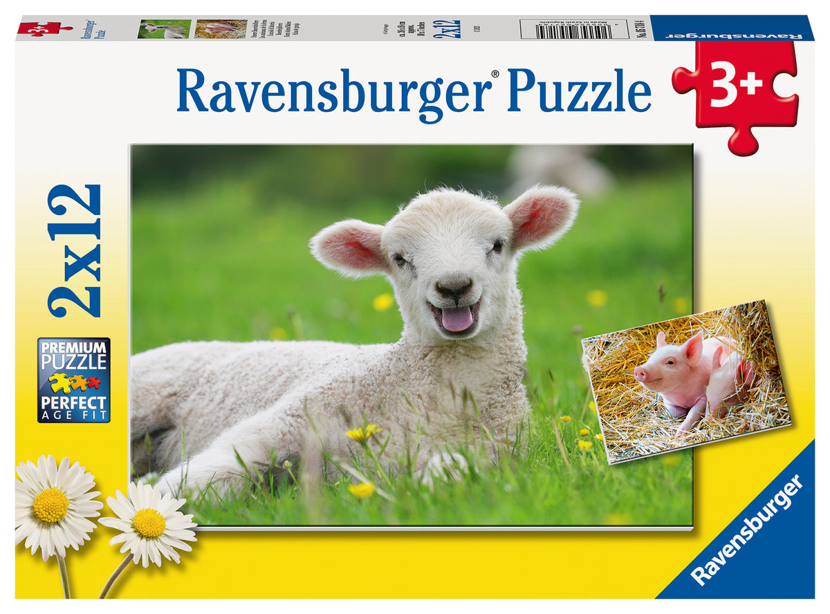 Jigsaw 2 x 12pc - Ravensburger - Farm Animal Babies