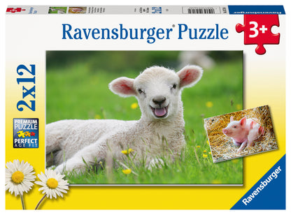 Jigsaw 2 x 12pc - Ravensburger - Farm Animal Babies