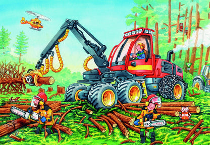 Jigsaw 2 x 24pc - Ravensburger - Diggers at Work