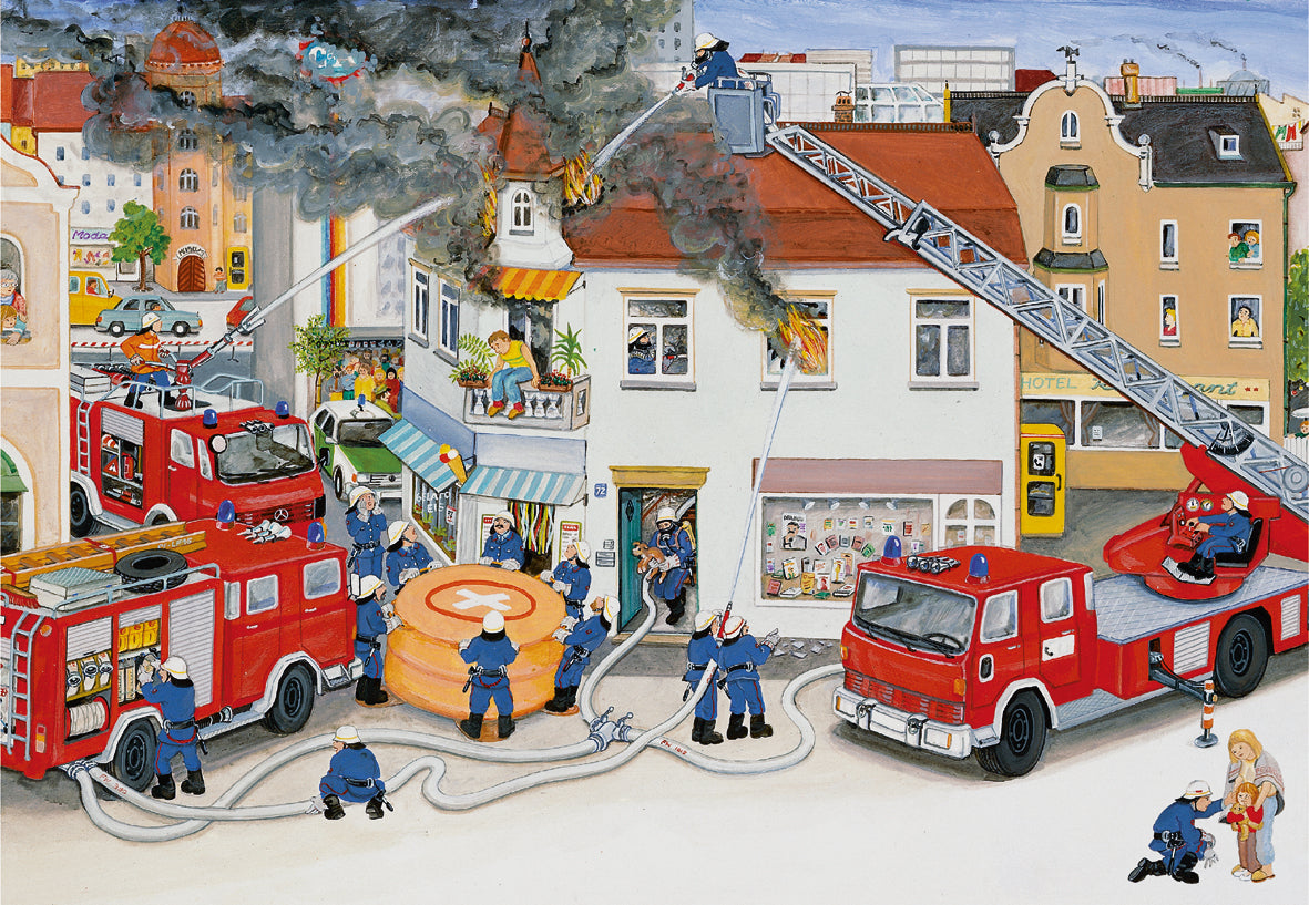 Jigsaw 2 x 24pc - Ravensburger - With the Fire Brigade