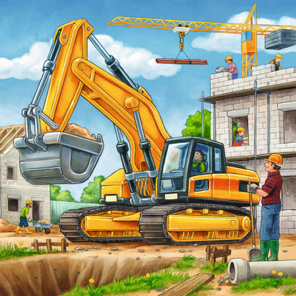 Jigsaw 3 x 49pc - Ravensburger - Large Construction Vehicles