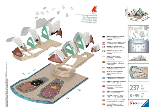 3d Puzzle 237pc - Ravensburger - Sydney Opera House