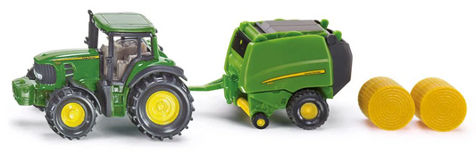 Siku 1665 John Deere Tractor with Round Baler