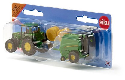 Siku 1665 John Deere Tractor with Round Baler