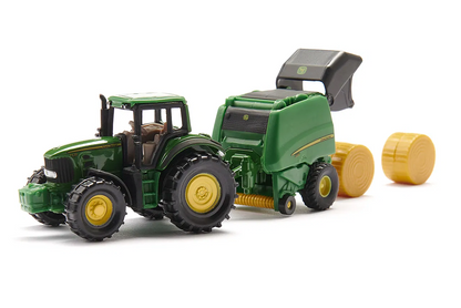 Siku 1665 John Deere Tractor with Round Baler