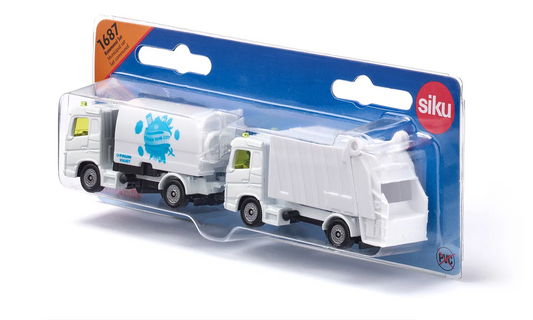 Siku 1687 Municiple Road Sweeper & Garbage Truck