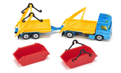 Siku 1695 Truck with 2 Skips & Trailer