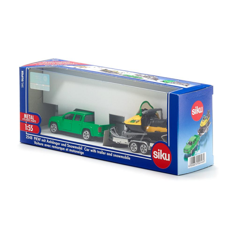 Siku 2548 Car with Trailer & Snowmobile
