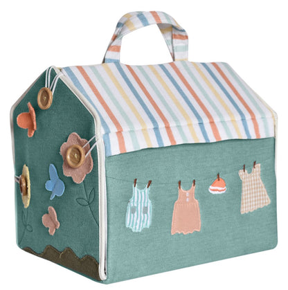 Doll House with Wooden Furniture and Doll 