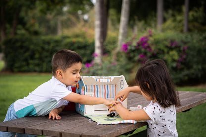 Doll House with Wooden Furniture and Doll 