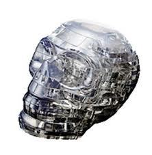3D Crystal Puzzle Skull Black