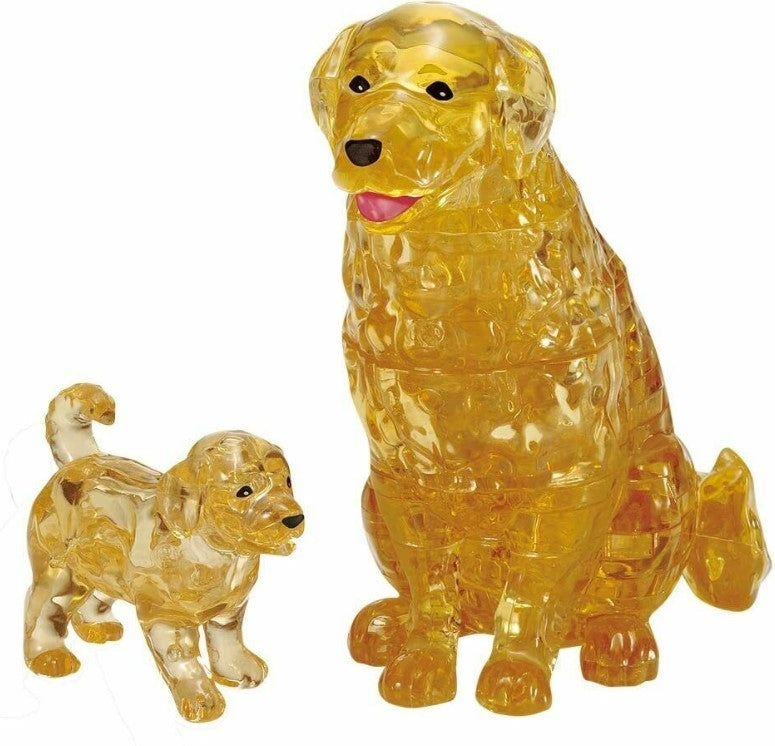 3D Crystal Puzzle Golden Retriver & Puppy