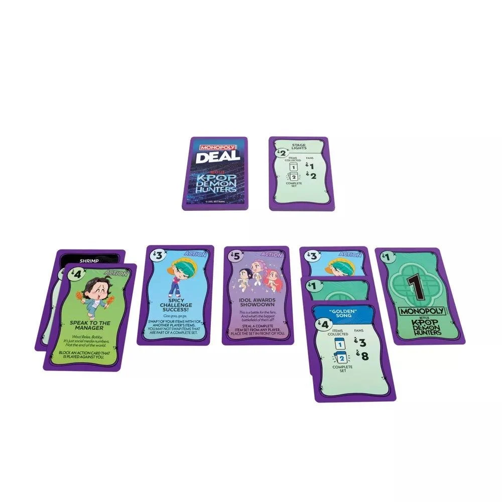 Monopoly Deal K-Pop Demon Hunt Card Game