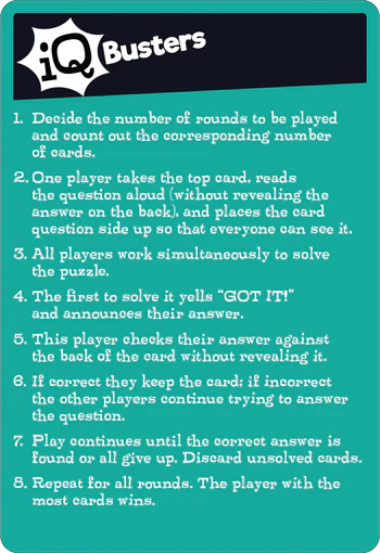 IQ Busters Cards - Word Puzzlers