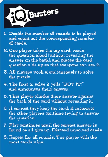  IQ Busters Cards - Nutty Numbers