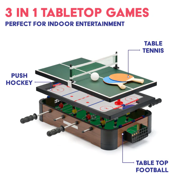 Power Play - 20" 3 in 1 Table Top Games 