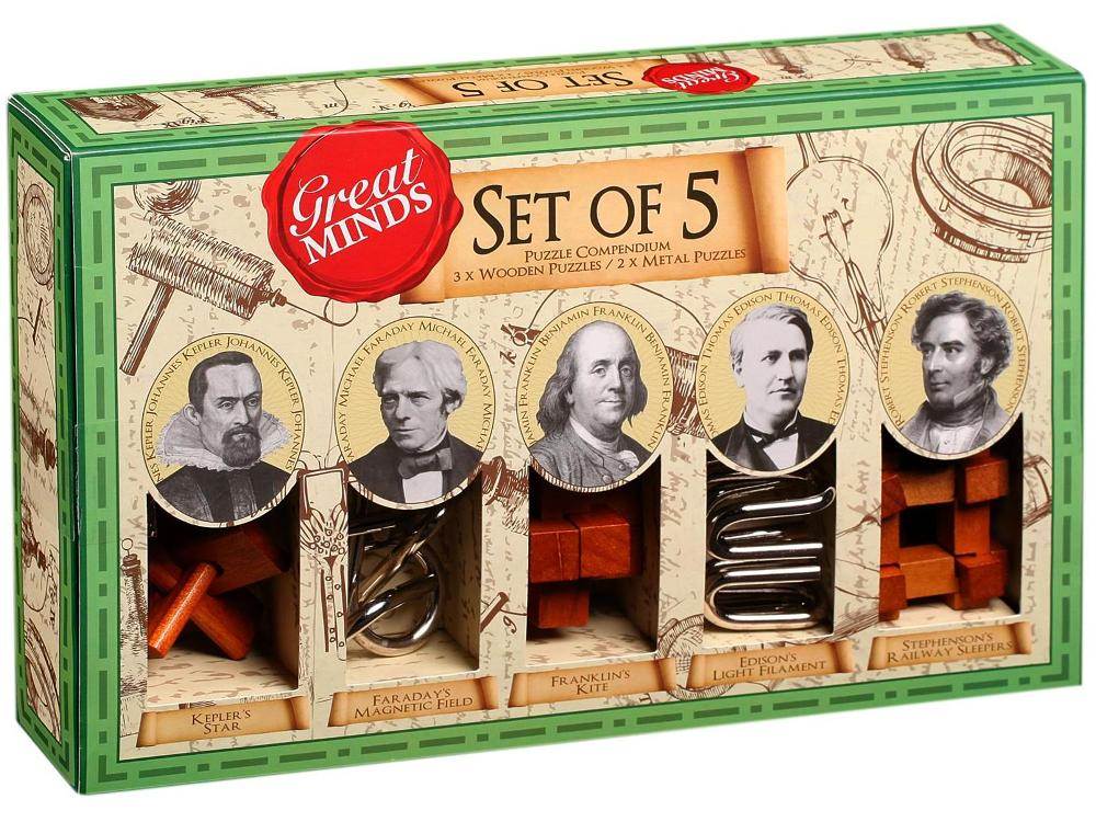 Great Minds Men's Set of 5 Puzzles