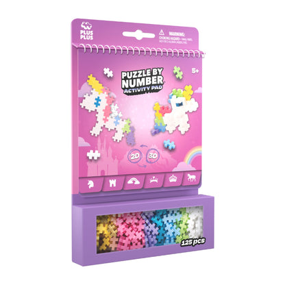 Plus-Plus - Puzzle by Number Activity Pad - Fairy Tale Unicorn