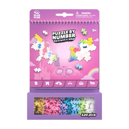 Plus-Plus - Puzzle by Number Activity Pad - Fairy Tale Unicorn