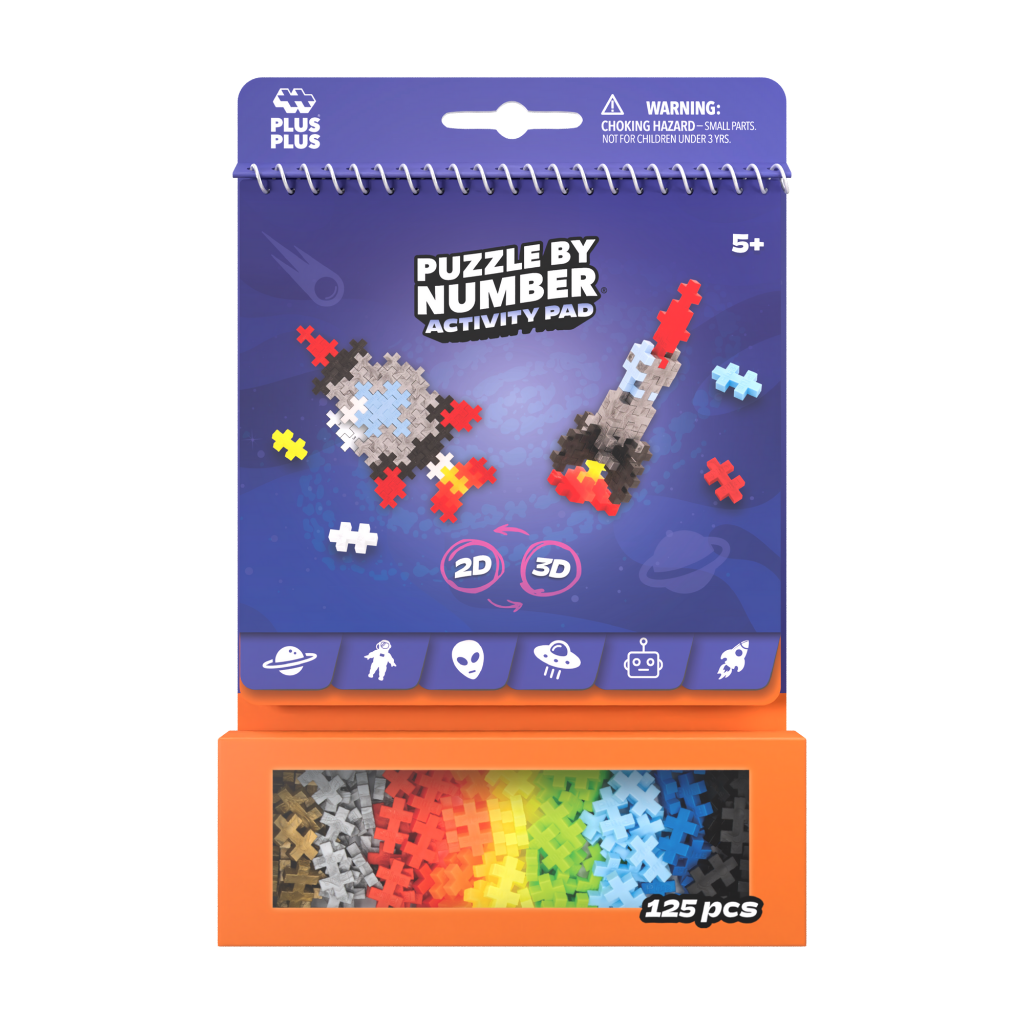 Plus-Plus - Puzzle by Number Activity Pad - Space