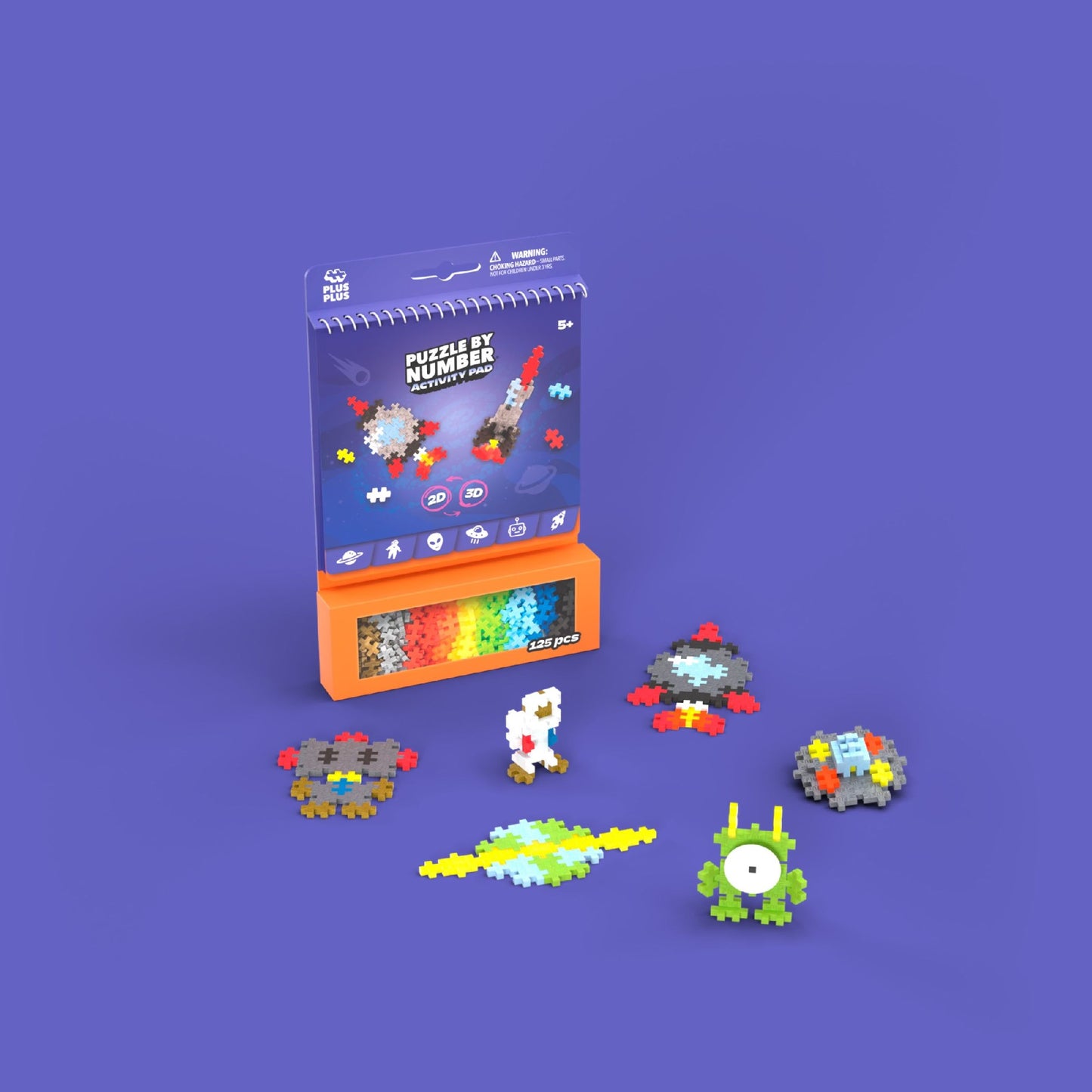 Plus-Plus - Puzzle by Number Activity Pad - Space
