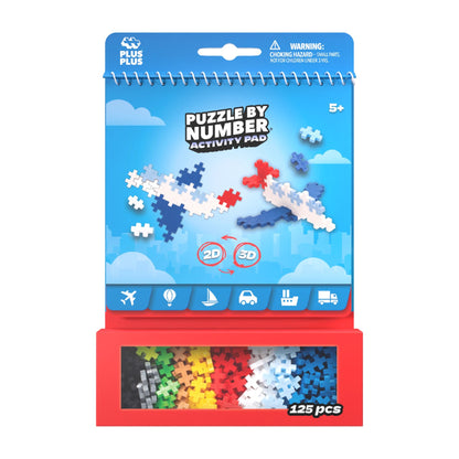 Plus-Plus - Puzzle by Number Activity Pad - Transportation