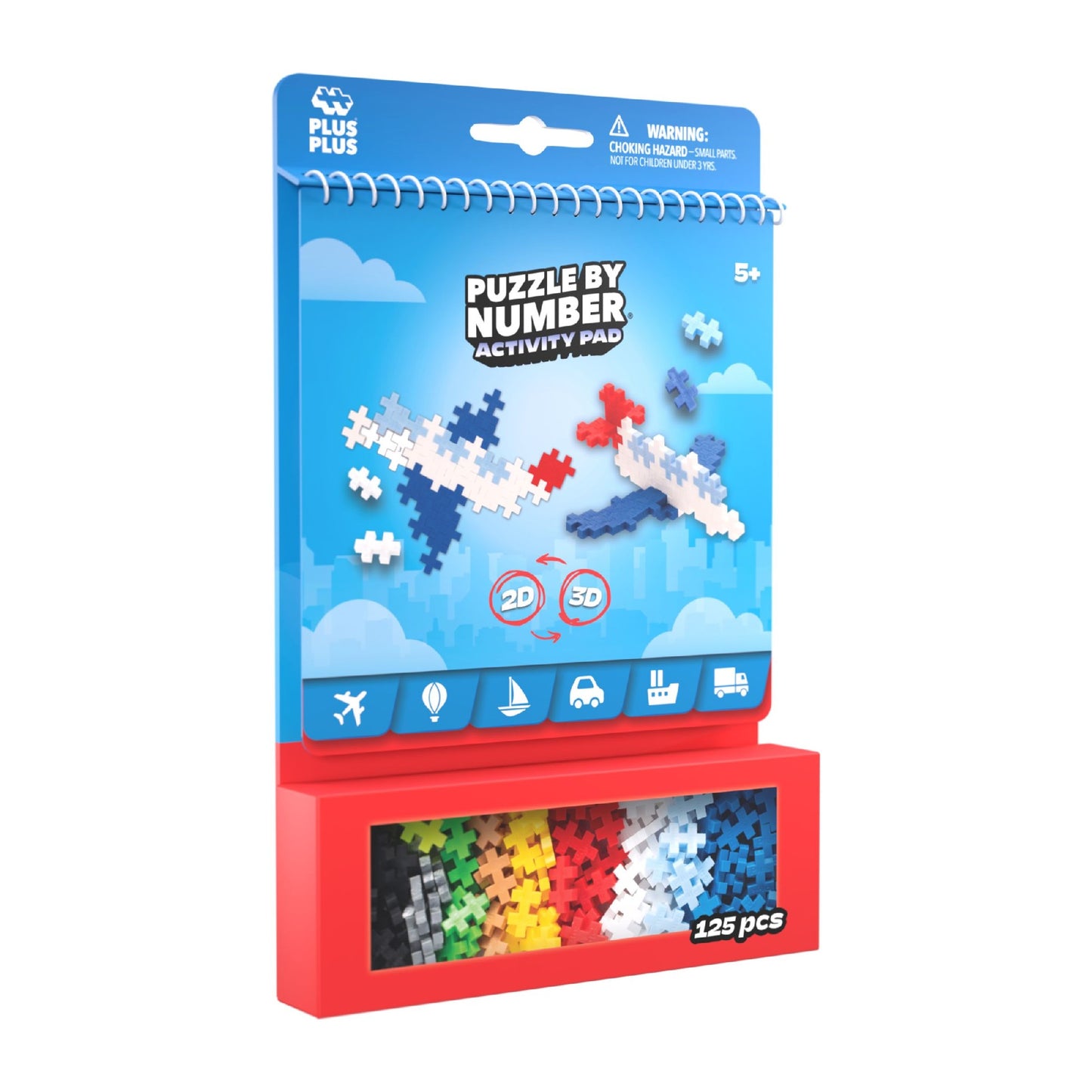 Plus-Plus - Puzzle by Number Activity Pad - Transportation