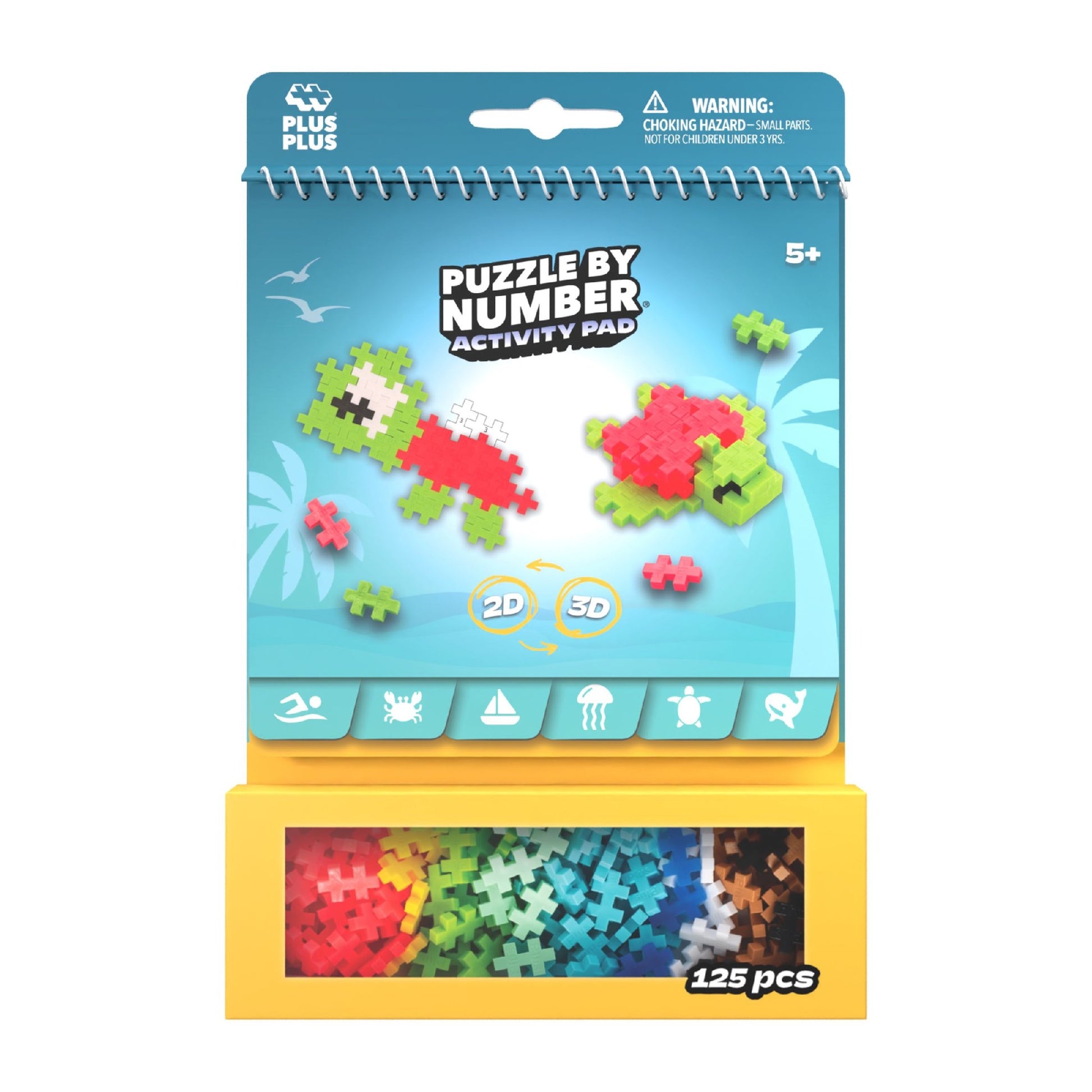 Plus-Plus - Puzzle by Number Activity Pad - Ocean