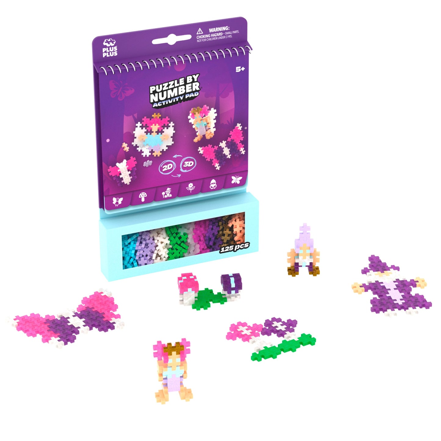Plus-Plus - Puzzle by Number Activity Pad - Enchanted Forest
