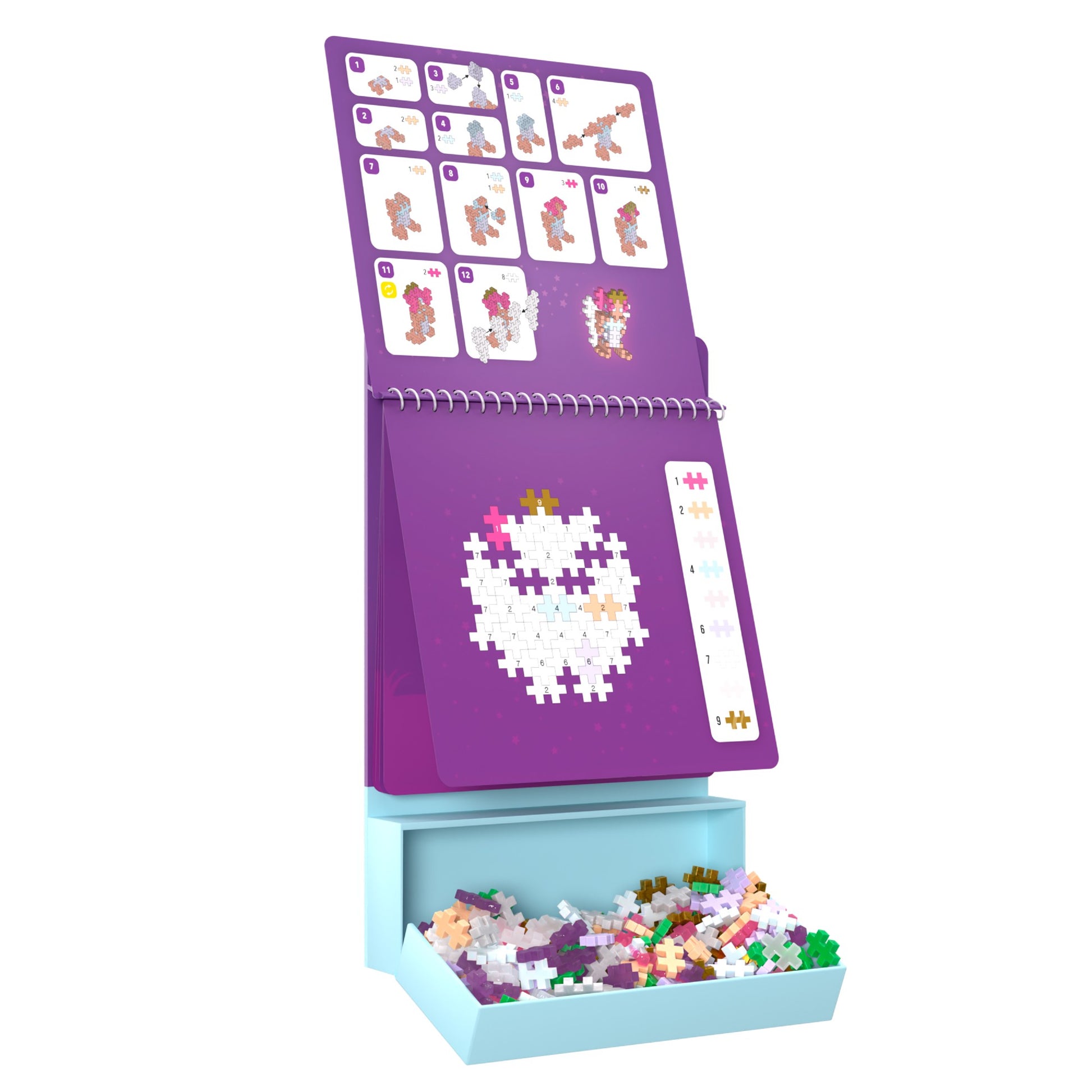 Plus-Plus - Puzzle by Number Activity Pad - Enchanted Forest