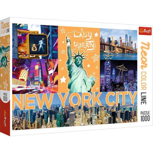 Jigsaw 1000pc - Neon Colour Line NY City