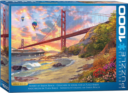Jigsaw 1000pc - Sunset At Baker Beach Clifornia