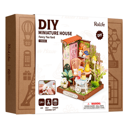DIY Miniature House Fancy Tea Yard 