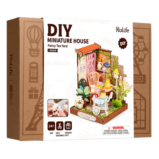 DIY Miniature House Fancy Tea Yard 