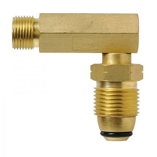 Gas Adaptor POL male to 3/8" BSP male (Right Angle)