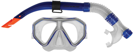 Caribbean Silitex Mask and Snorkel Adult Set [Clr:Blue]