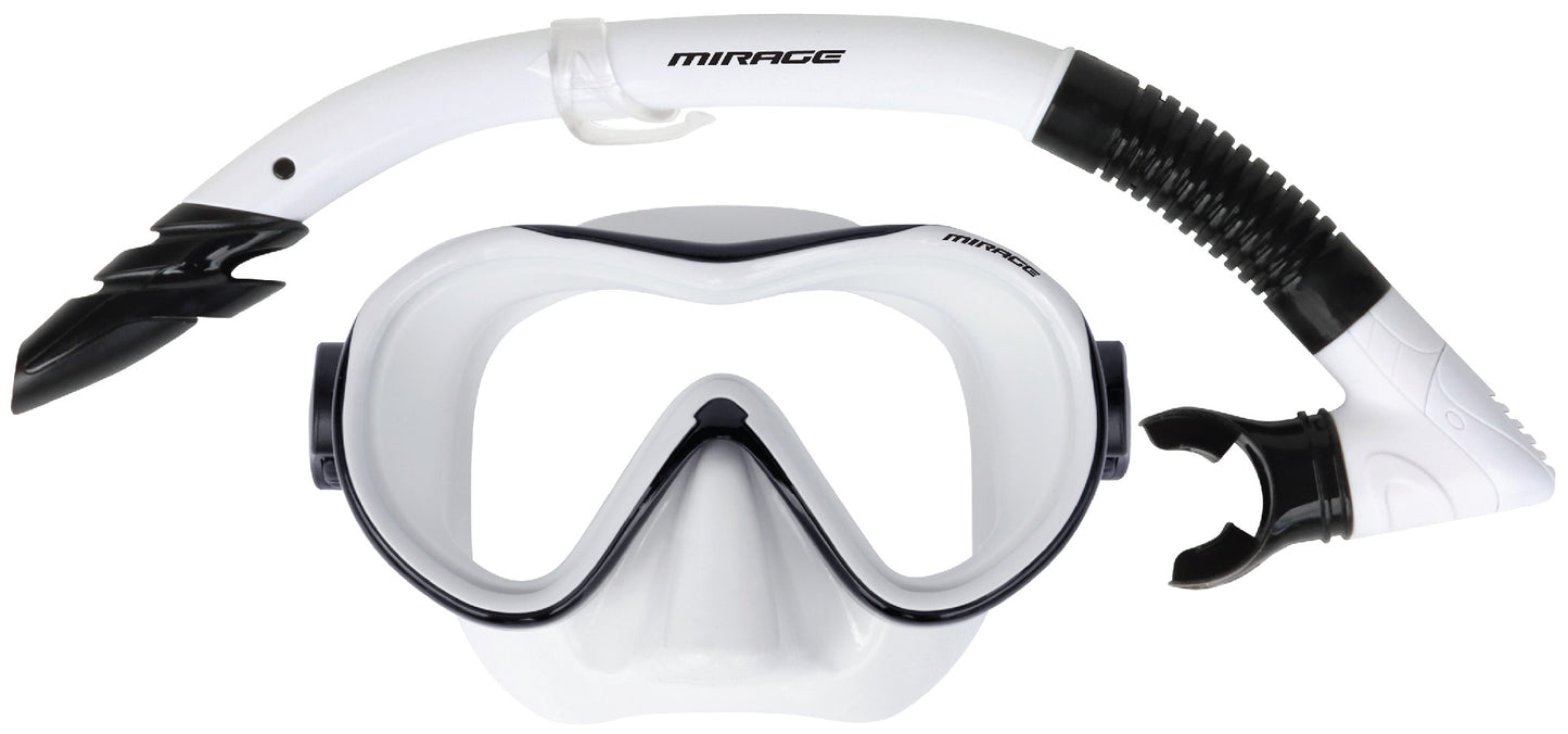 Phantom Silicone Mask and Snorkel Set Adult [Clr:White]