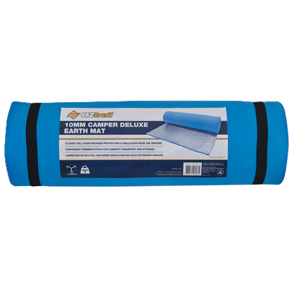 Sleeping Mat 10mm OZtrail Deluxe Silver Back 