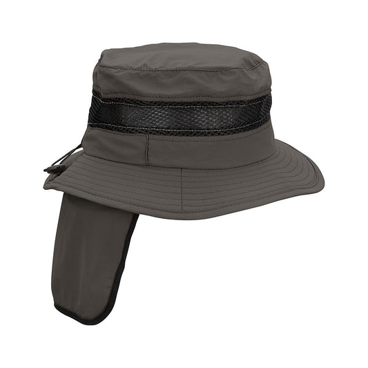 Avenel Finn - Polyester Hat with Hidden Neckflap [sz:L/XL Clr:Khaki]