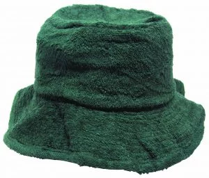 Hat - Towelling Flat Top [sz:M Clr:Bottle Green]
