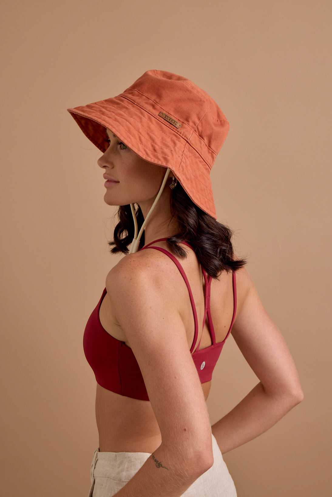 Avenel Kai - Washed Cotton Bucket Hat [sz:X Large Clr:Rust]