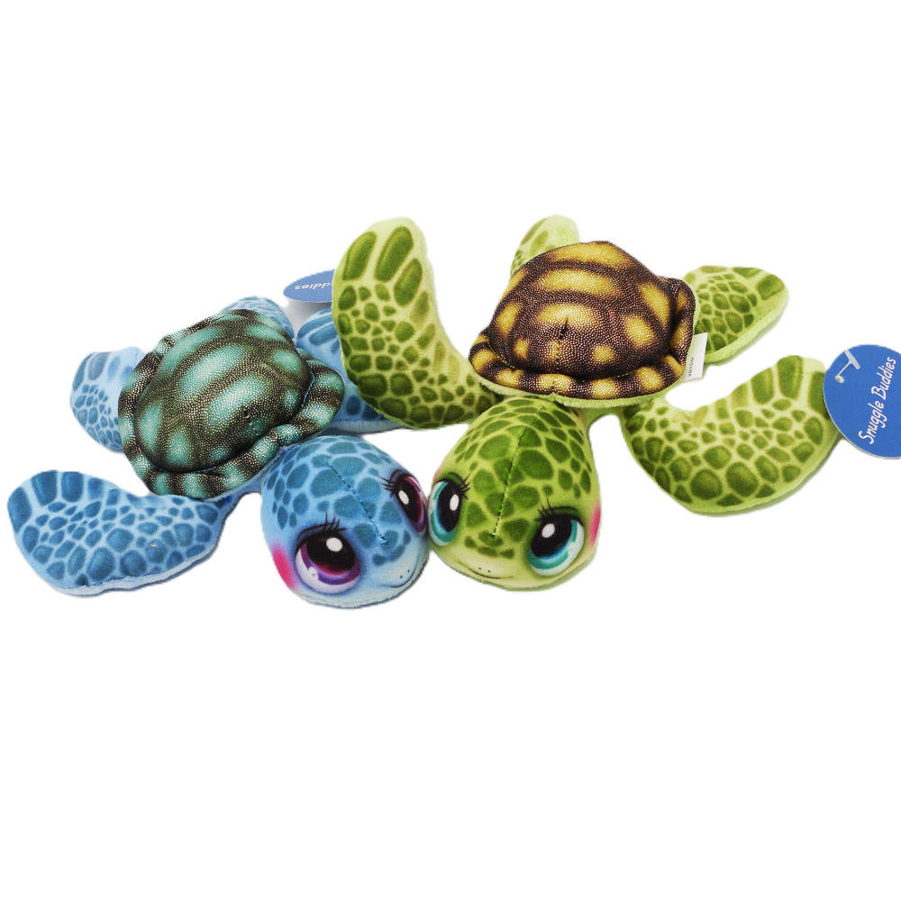 Plush Shining Turtle Blue & Green
