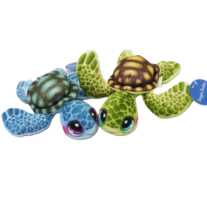 Plush Shining Turtle Blue & Green