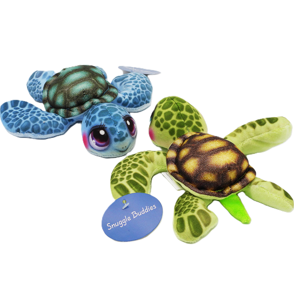 Plush Shining Turtle Blue & Green