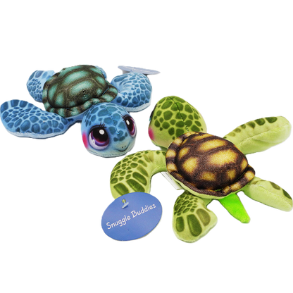 Plush Shining Turtle Blue & Green