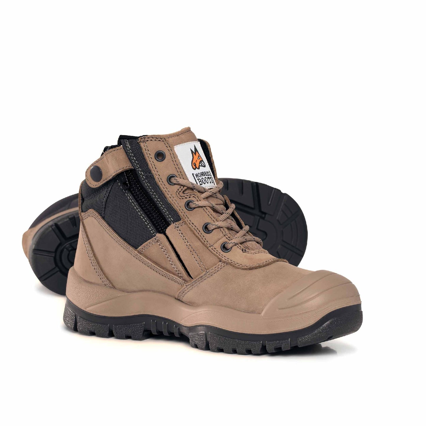 Mongrel Boots 461060 Stone zip sided safety